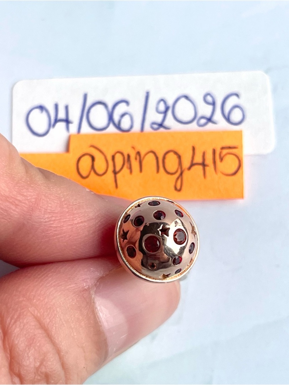 Pandora Two Tone Planet Mars Dangle - Picture 13 of 15
